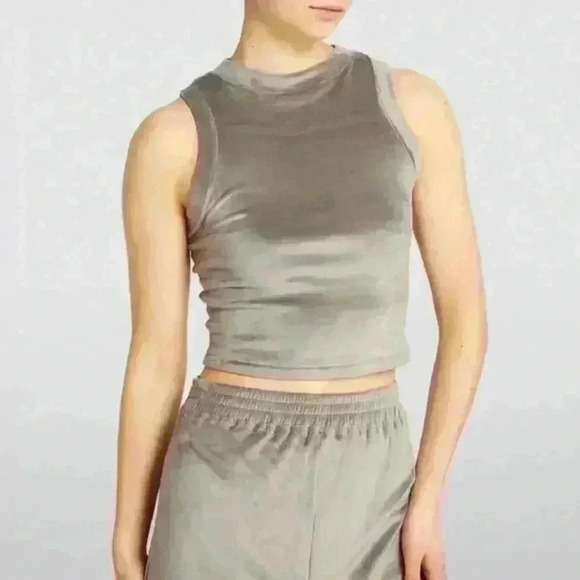 Skims NWTS Smoke Velour Crew Neck Sleeveless Pullover Tank Top Size XL - Picture 1 of 8